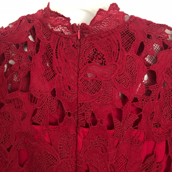 High Neck Crochet Detailed Maxi Chiffon Dress - Picture 6 of 8